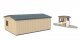 Office & Guard Shack -- Kit - Office: 4-1/8 x 3 x 1-1/2′ 10.5 x 7.6 x 3.8cm, HO, Walthers Cornerstone 3517