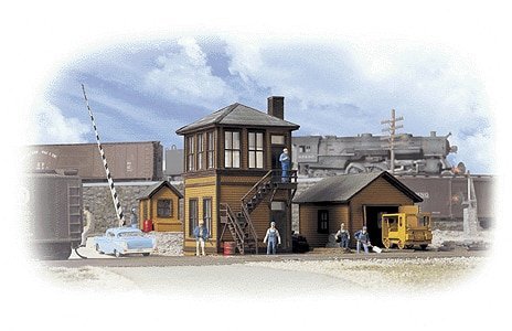 Trackside Structures Set -- Kit, HO, Walthers Cornerstone 3530