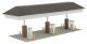 Modern Gas Station -- Kit - Main Building: 10-7/16 x 6-1/2 x 3-1/8′ 26.5 x 16.5 x 7.9cm, HO, Walthers Cornerstone 3537
