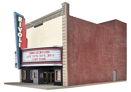 Rivoli Theatre -- Kit - 6-1/8 x 9-3/4 x 7-1/2′ 15.3 x 24.3 x 18.7cm, HO, Walthers Cornerstone 3771