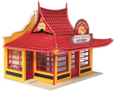 Golden Dragon Take Out -- Kit - 3-1/8 x 2-1/2 x 2-5/8′ 7.9 x 6.5 x 6.7cm, HO, Walthers Cornerstone 3780