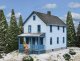Two-Story Frame House -- Kit - 5 x 2-1/2 x 4-1/16′ 12.7 x 6.3 x 10.3cm, HO, Walthers Cornerstone 3786