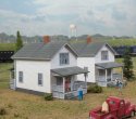 Company House pkg(2) -- Kit - Each: 6-7/16 x 2-13/16 x 3-3/4′ 16.3 x 7.1 x 9.4cm, HO, Walthers Cornerstone 3790
