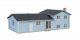 Split-Level House -- Kit - 7-1/4 x 3-3/4 x 2-9/16′ 18.4 x 9.5 x 6.5cm, HO, Walthers Cornerstone 3794
