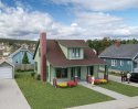 Craftsman Bungalow -- Kit - 7 x 4-7/16 x 3-7/8′ 17.7 x 4.4 x 9.8cm, HO, Walthers Cornerstone 3797