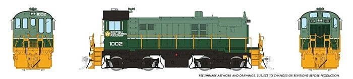 MLW S13 - Sound and DCC -- BC Rail 1002 (2-Tone Green, white, yellow), HO, Rapido Trains Inc 36502