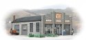 State Line Farm Supply -- Kit: 3-1/4 x 4-1/4 x 1-7/8` Ramp: 1-3/16 x 4-7/8`, N, Walthers Cornerstone 3808