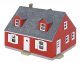 Cape Cod House -- Kit - 2-3/8 x 2 x 1-5/8′ 6 x 5 x 4.1cm, N, Walthers Cornerstone 3839