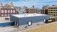 Modern Steel Warehouse -- Kit - 10-1/2 x 6-5/16 x 2-13/64′ 26.7 x 16 x 5.6cm, N, Walthers Cornerstone 3855
