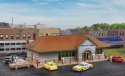 Modern Suburban Station -- Kit - 5-3/4 x 3-5/8 x 1-3/4′ 14.6 x 9.2 x 4.4cm, N, Walthers Cornerstone 3887