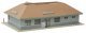 Modern Suburban Station -- Kit - 5-3/4 x 3-5/8 x 1-3/4′ 14.6 x 9.2 x 4.4cm, N, Walthers Cornerstone 3887