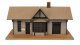 Golden Valley Depot -- Kit - 4 x 2-1/8 x 2′ 10.1 x 5.3 x 5cm, N, Walthers Cornerstone 3894