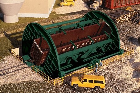 Rotary Dumper - Superior Paper -- Kit - 9-1/2 x 7-1/4′ 24.1 x 18.4cm Required Clearance: 2-, HO, Walthers Cornerstone 3903
