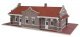 Brick Mission-Style Santa Fe Depot -- Kit - 11-5/16 x 6-7/16 x 3-3/4′ 28.7 x 16.3 x 9.5cm, HO, Walthers Cornerstone 4055