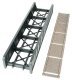 70` Single-Track Railroad Through Girder Bridge -- Kit - 9-3/4 x 2-3/8 x 1-5/16` 24.7 x 6 x, HO, Walthers Cornerstone 4502