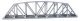 Arched Pratt Truss Railroad Bridge -- Single-Track - Kit - 23 x 3-1/16 x 5-1/4′ 58.4 x 7.8 , HO, Walthers Cornerstone 4521