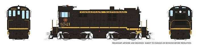 MLW S13 - Sound and DCC -- Canadian National 8521 (As-Delivered, black, yellow), HO, Rapido Trains Inc 36510