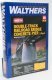 Double-Track Railroad Bridge Concrete Pier 2-Pack -- Kit 5-7/16 x 1-1/4 x 5-1/8′ 13.8 x 3.1, HO, Walthers Cornerstone 4552