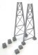 Steel Railroad Bridge Tower Bent 2-Pack -- Kit, HO, Walthers Cornerstone 4555