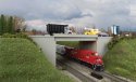 Modern Concrete Highway Overpass -- Kit - 12-15/16 x 4-3/4′ 32.9 x 12cm, HO, Walthers Cornerstone 4566
