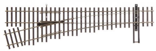 Code 70 Nickel Silver DCC Friendly Number 4 Turnout -- Left Hand, HO, WalthersTrack 70013