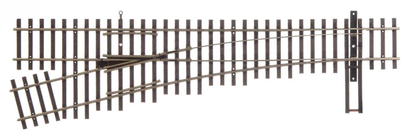 Code 70 Nickel Silver DCC Friendly Number 4 Turnout -- Left Hand, HO, WalthersTrack 70013