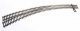 Code 83 Nickel Silver DCC-Friendly Curved Turnout - 20 and 24′ Radii -- Left Hand, HO, WalthersTrack 83061