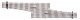 Code 83 Nickel Silver DCC Friendly Number 5 Single Crossover Turnout -- Right Hand, HO, WalthersTrack 83074