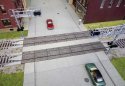 Modern Wood Grade Crossing w/Rerailer Ends -- Kit, HO, WalthersTrack 83113
