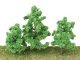 Spring Trees pkg(10) -- 3-3/8 to 5-1/2′ 8 to 14cm w/Pin Base, All Scales, Walthers SceneMaster 1183