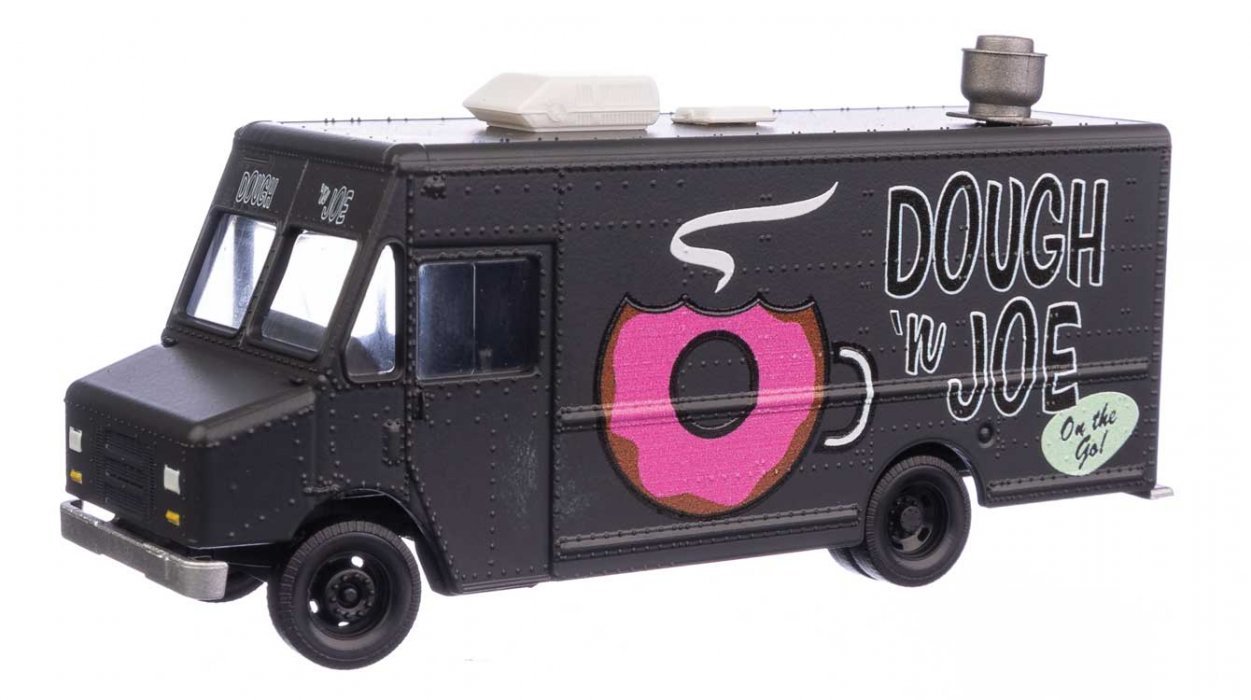 Morgan Olson(R) Route Star Van -- Dough ′n Joe Food Truck, HO, Walthers SceneMaster 12111