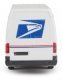 Delivery Van - Assembled -- United States Postal Service (white, blue, red ′We Deliver For , HO, Walthers SceneMaster 12208