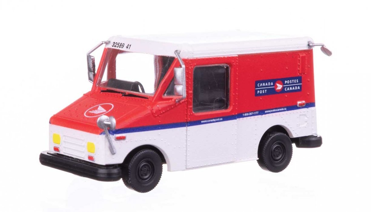 Long Life Vehicle (LLV) Mail Truck -- Canada Post (1987-1998 Scheme), HO, Walthers SceneMaster 12254