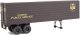 35′ Fluted-Side Trailer 2-Pack - Assembled -- United Parcel Service (1950s-1960s brown, gold, HO, Walthers SceneMaster 2428