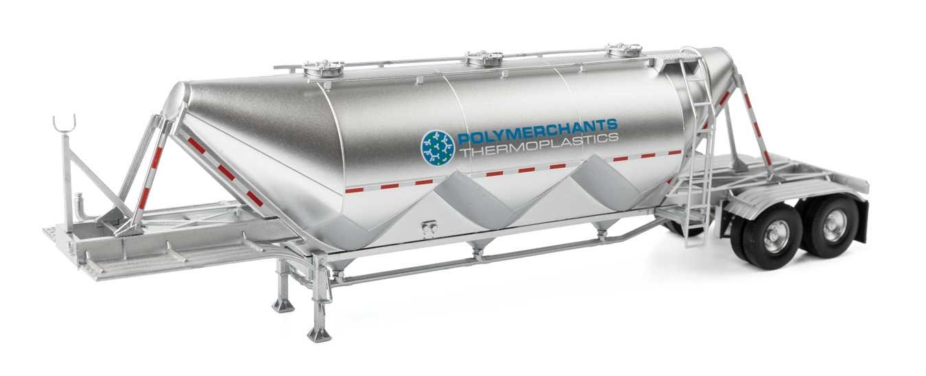 Dry Bulk Semi Trailer - Assembled - Transload Facility -- Polymerchant, HO, Walthers SceneMaster 2622