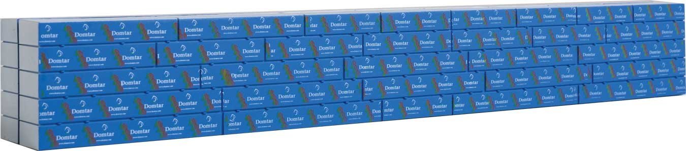 Wrapped Lumber Load for WalthersMainline 72′ Centerbeam Flatcar -- Domtar, HO, Walthers SceneMaster 3152