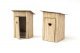 Outhouses -- Laser-Cut Wood Kit - Each: 1/2 x 1/2 x 1′ 1.3 x 1.3 x 2.5cm pkg(2), HO, Walthers SceneMaster 4112