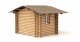 Forest Cabin -- Laser-Cut Wood Kit - 2-1/2 x 2 x 1-1/2′ 6.5 x 5.1 x 4cm, HO, Walthers SceneMaster 4113