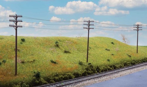 Telegraph Poles and Cross Arms -- Kit, HO, Walthers SceneMaster 4185