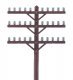 Telegraph Poles and Cross Arms -- Kit, HO, Walthers SceneMaster 4185