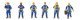 Wind Turbine Technicians -- pkg(6), HO, Walthers SceneMaster 6209