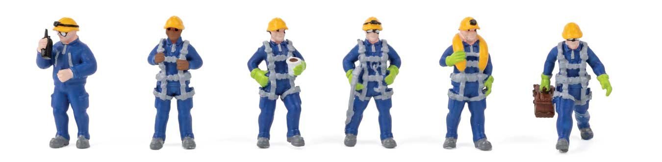 Wind Turbine Technicians -- pkg(6), HO, Walthers SceneMaster 6209