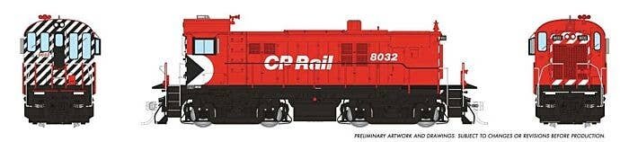 MLW S23 - Sound and DCC -- Canadian Pacific 8032 (Action Red, white, 5′ Stripes, Cab Multimark), HO, Rapido Trains Inc 36608