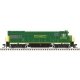 GE U23B - Sound and DCC - Master Gold -- Reading, Blue Mountain & Northern 2395 (green, yellow, black), HO, Atlas Model Railroad
