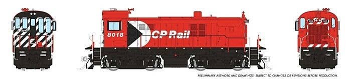 MLW S23 - Sound and DCC -- Canadian Pacific 8018 (Action Red, white, 8′ Stripes, Body Multimark), HO, Rapido Trains Inc 36610