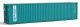 40′ Hi-Cube Corrugated-Side Container - Assembled -- Dong Fang (green, white), HO, Walthers SceneMaster 8268