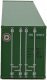40′ Hi Cube Ribbed Side Container - Assembled -- Evergreen, N, Walthers SceneMaster 8802
