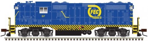 EMD GP7 - ESU Sound and DCC - Classic(R) Gold -- Florida East Coast 617 (blue, yello, HO, Atlas Model Railroad Co. 10003950