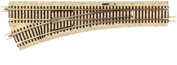 Atlas N True Track(R) 12.5′ Turnout -- Left, N, Atlas Model Railroad Co. 2430
