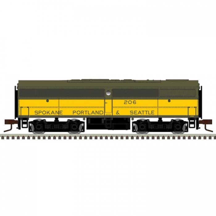 Alco FB1 - Standard DC - Master(R) Silver -- Spokane Portland & Seattle 206 (yellow, , N, Atlas Model Railroad Co. 40005083